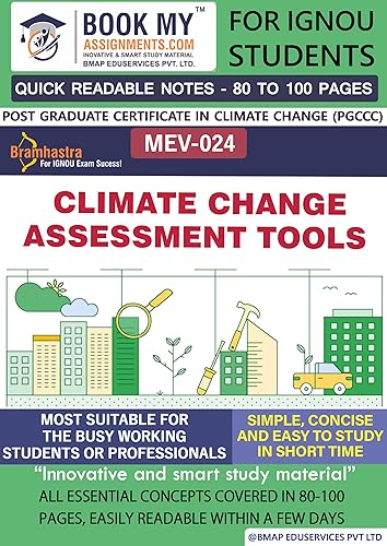 IGNOU MEV 024 Climate Change Assessment Tools Exam Preparation Book For IGNOU Student Lates Edition (Quick Readable Note) | Streamline Your Studies