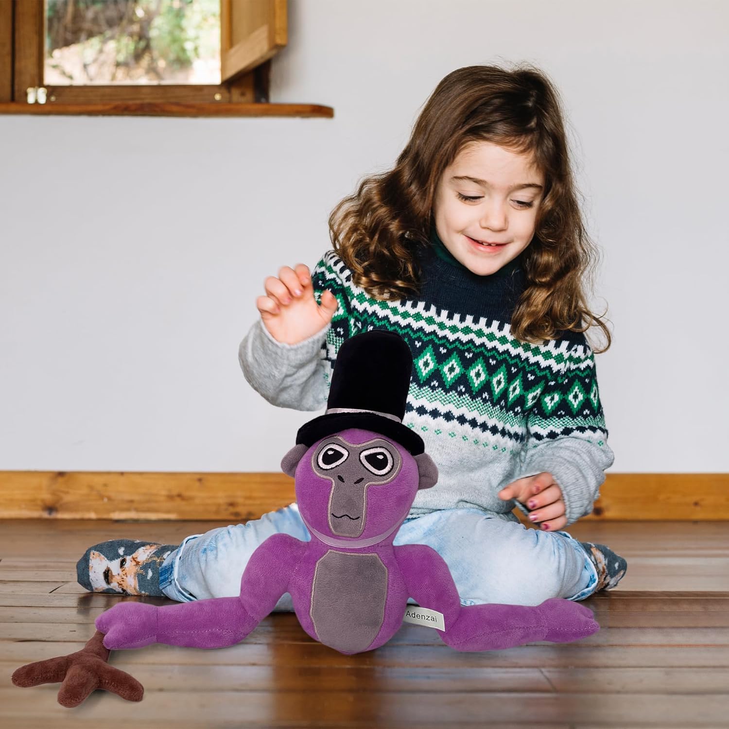 Monkey Plush - Stuffed Animal for Game Fans, Ideal for Birthday Parties Cute Halloween Plush Toy – Soft Stuffed Animal Plushie, Gift for Kids & Adults Party (Purple)