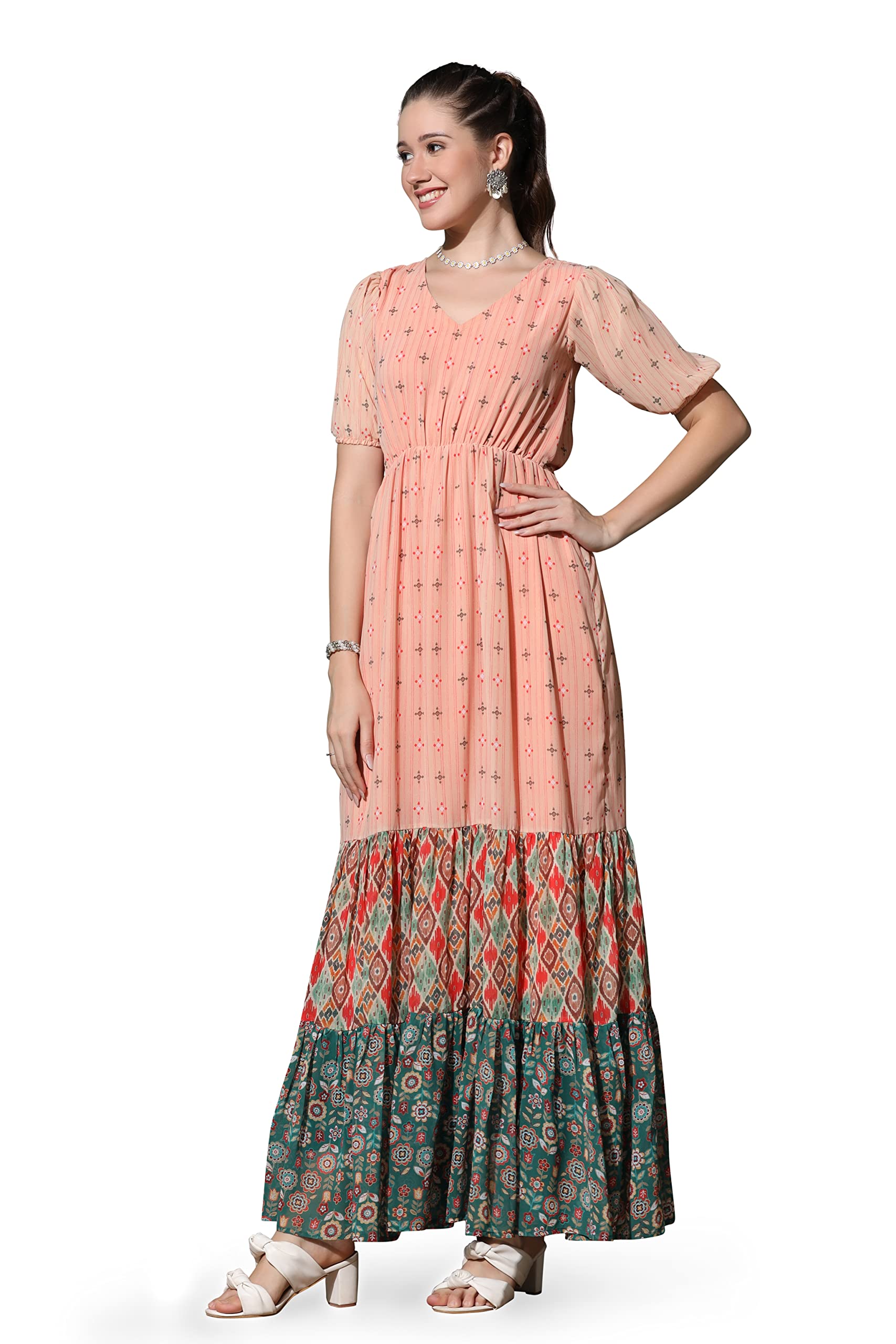 JwalinWomen’s Printed Western Dresses