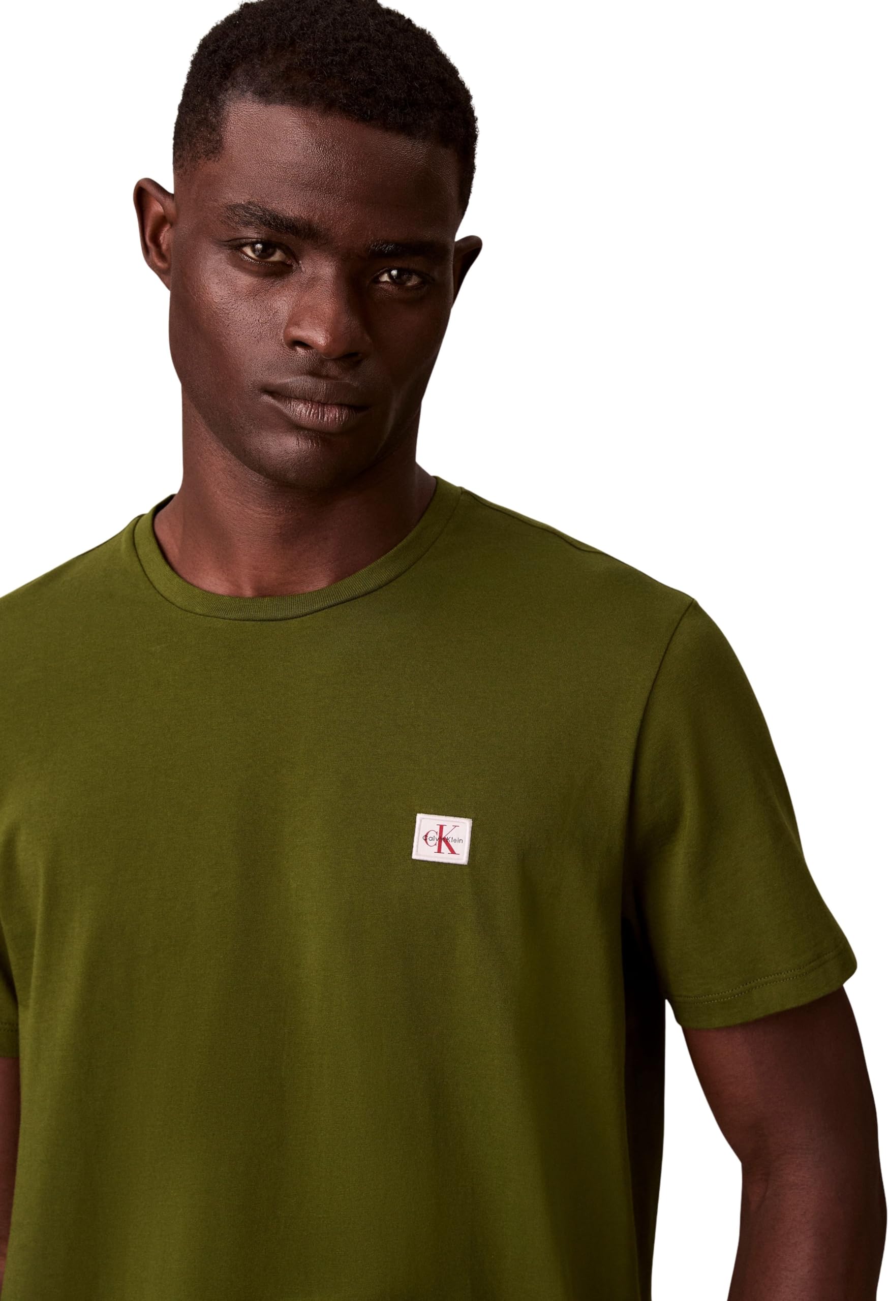 Calvin Klein Męska koszulka z logo SS 30S Classic TEE LV04RC272G koszulki, zielona (Medieval Forest), M, Zielony (średniowieczny las), M