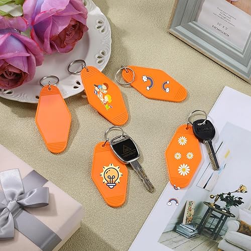 Miniatura 4 de Pinkunn 24 llaveros vintage de motel para bricolaje, llaveros de hotel en blanco, transferencia de calor, llaveros en blanco, sublimación a granel,