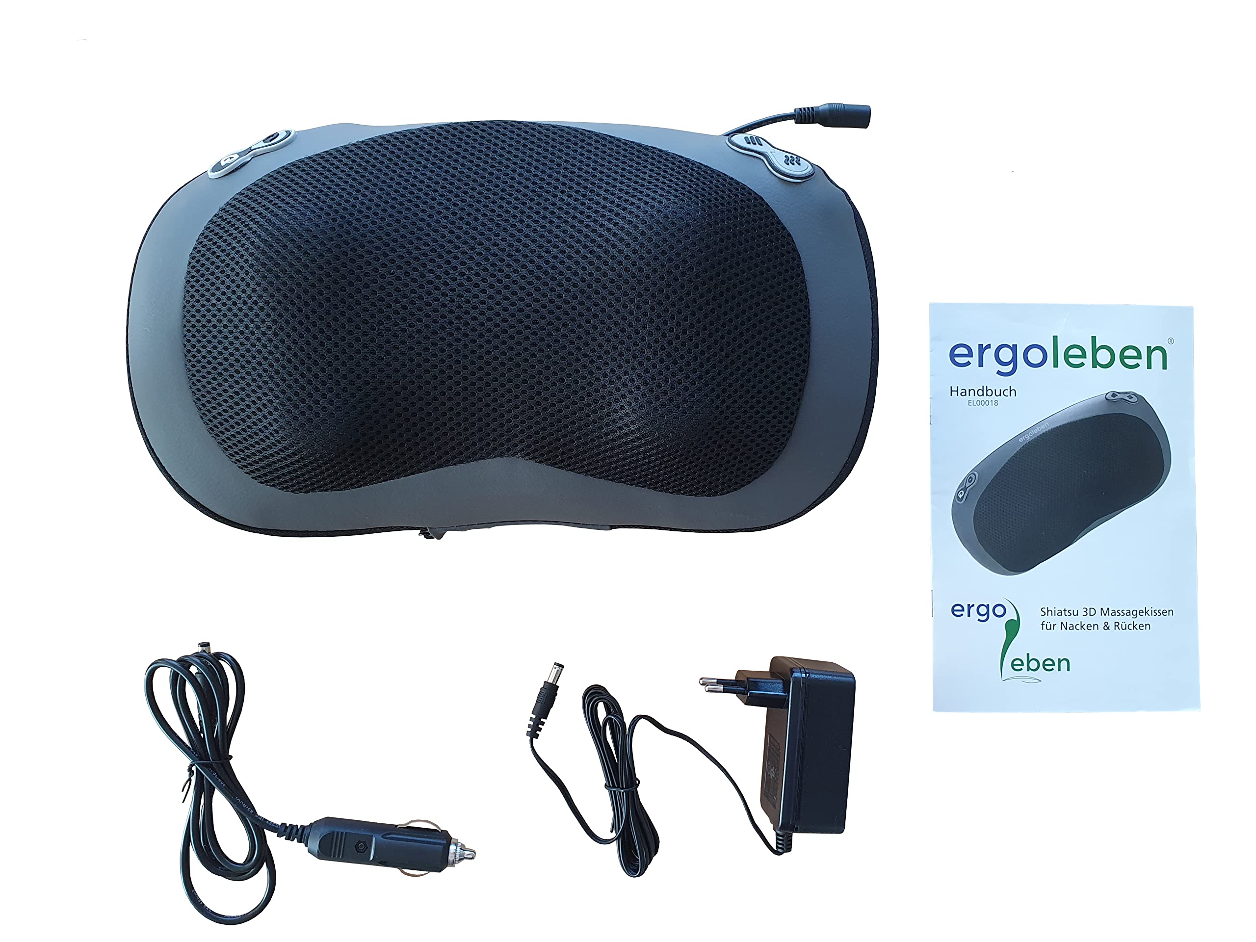 Shiatsu 3D Massagekissen Nacken & Rücken, Anthrazit
