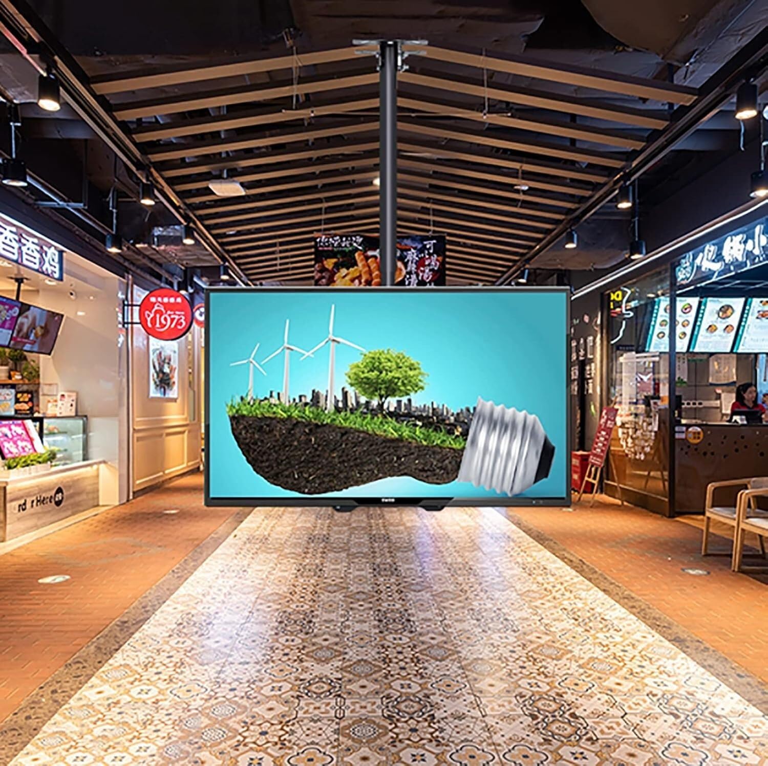 Support plafond TV rotatif à 360 pour corriger l'angle de vue des écrans de 26 à 65