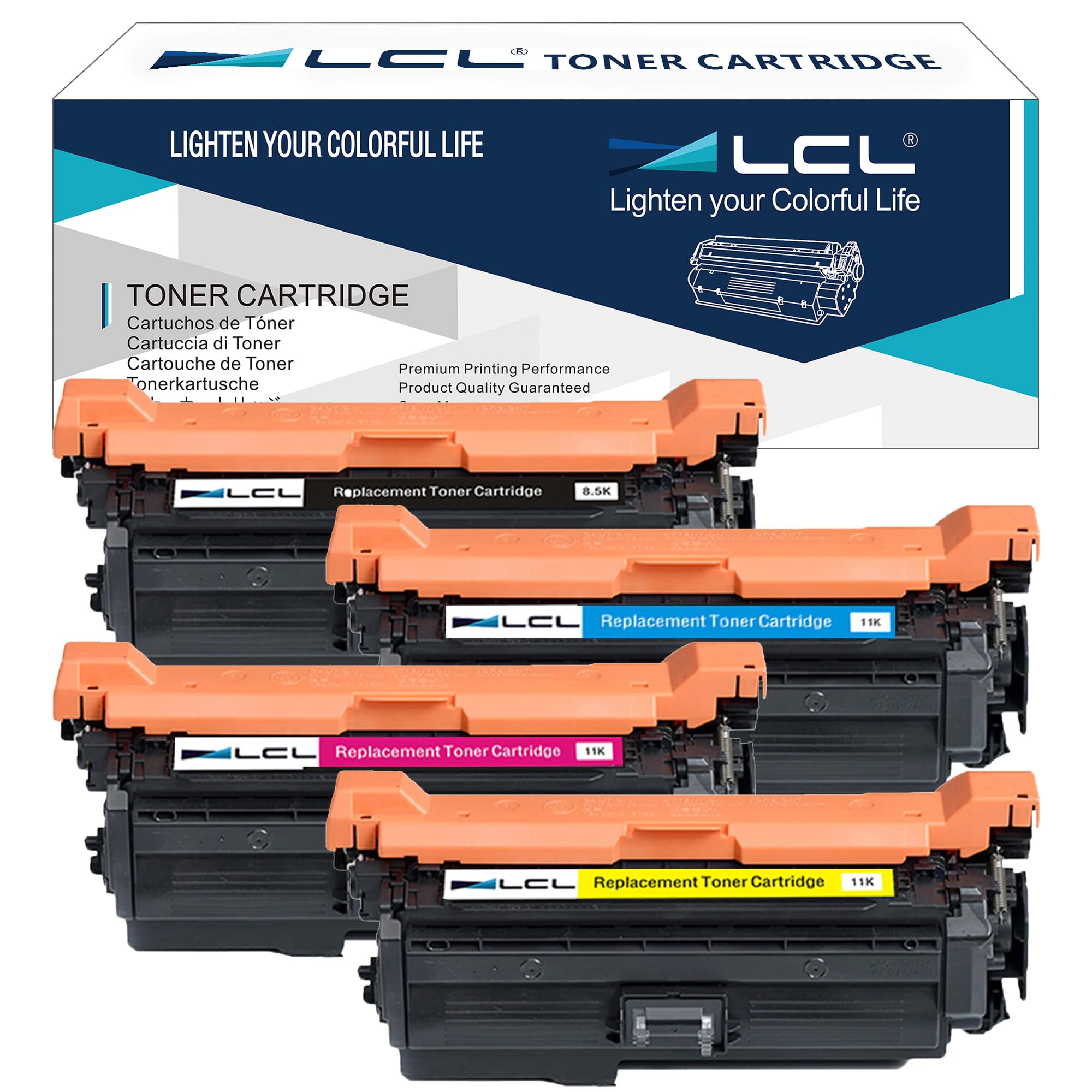 LCL Remanufactured 647A 648A Toner Cartridge CE260A CE261A CE262A CE263A Replacement for HP LaserJet CP4000 CP4500 CP4025 CP4025dn CP4025n CP4525