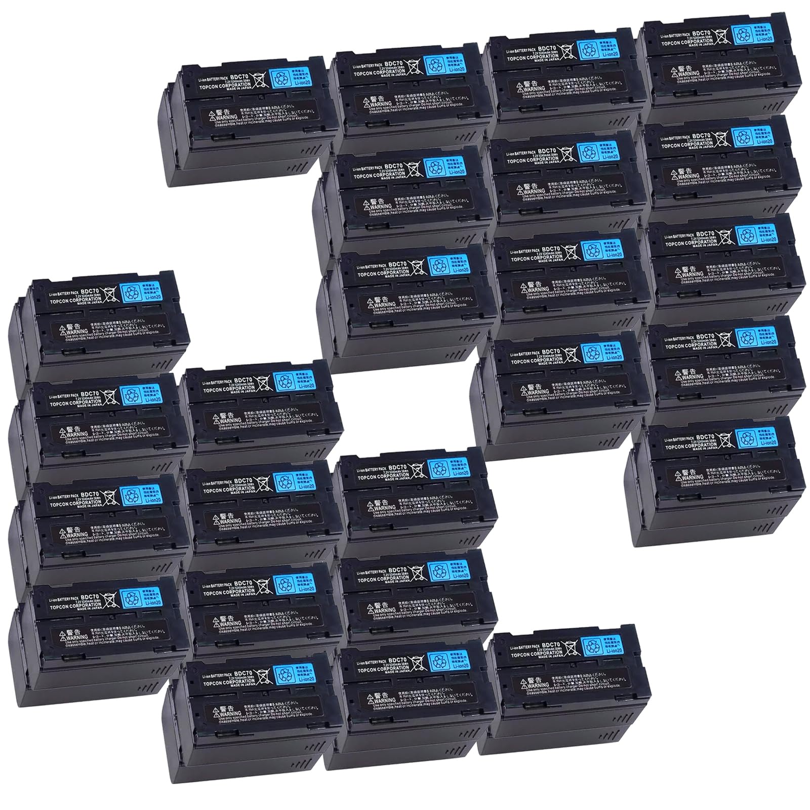 50 Pack 7 2V 5240mAh BDC70 AA Rechargeable Lithium Battery for Topcon Sokkia Total Stations GPS Station and