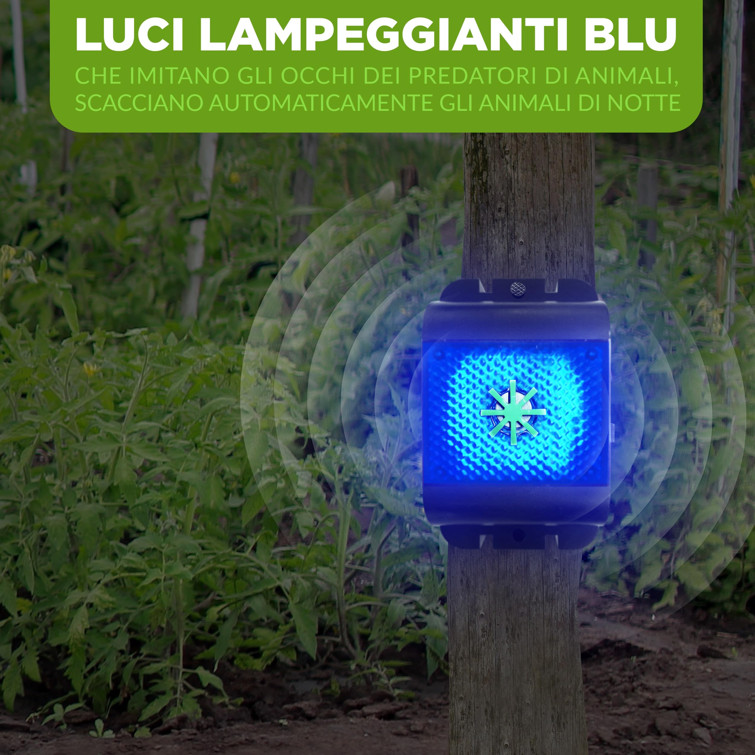 ISOTRONIC repellente topi ultrasuoni ratti dissuasore parassiti luce LED blu deterrente senza veleno trappola portata 40m² 2 unità efficace interno casa soffitta garage giardino protezione difesa