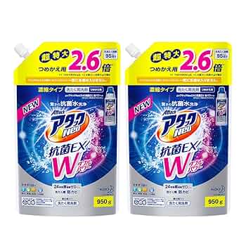 アタックNeo(ネオ)抗菌EX Wパワー超特大つめかえ用 2.6倍 950g×6 813lBicDkgL._UF350,350_QL50_.jpg