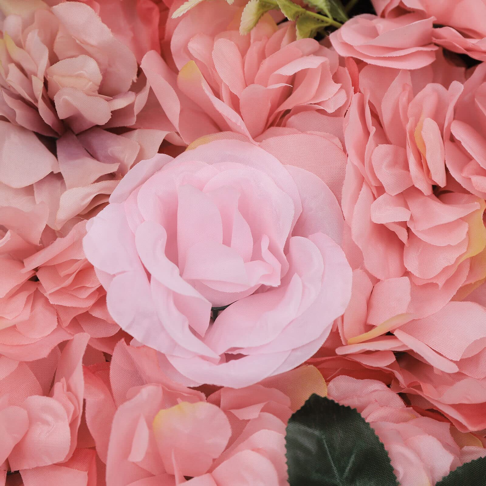12 Stück Blumenwandpaneel Kunstrosen Künstliche Blume Blumenhintergrund, Blumenwandhintergrund für Party Hochzeit Brautdusche Babyparty Weihnachten Heimdekoration, 60 X 40cm (Schaumig Rosa)