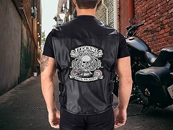 Amazon.com: Lucky 7 Motorcycle Skull Patch 10.5