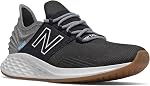 New Balance Men's Fresh Foam Roav V1 Running Shoe, Black/Light Aluminum, 9.5 M