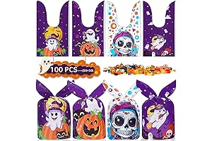 WANKODA Halloween Candy TOY Bags 100PCS for Trick Or Treat Goodie Bags