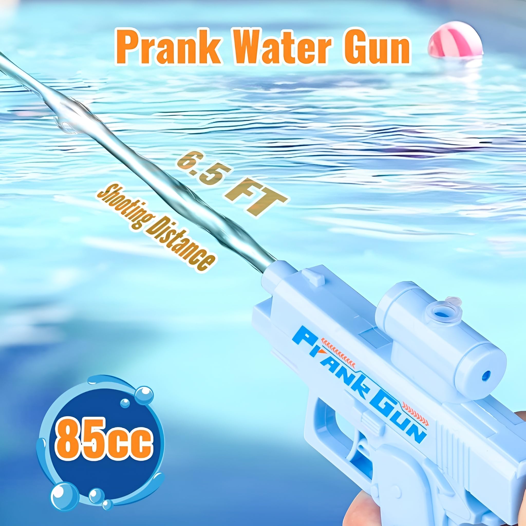 Aseenaa Funny Prank Water Gun Toy - 2-in-1 Dual Nozzle Reverse Spray Pichkari for Holi & Parties - Safe ABS Plastic Squirt Gun for Kids & Adults - Ultimate Gag Gift (Random Color) 2
