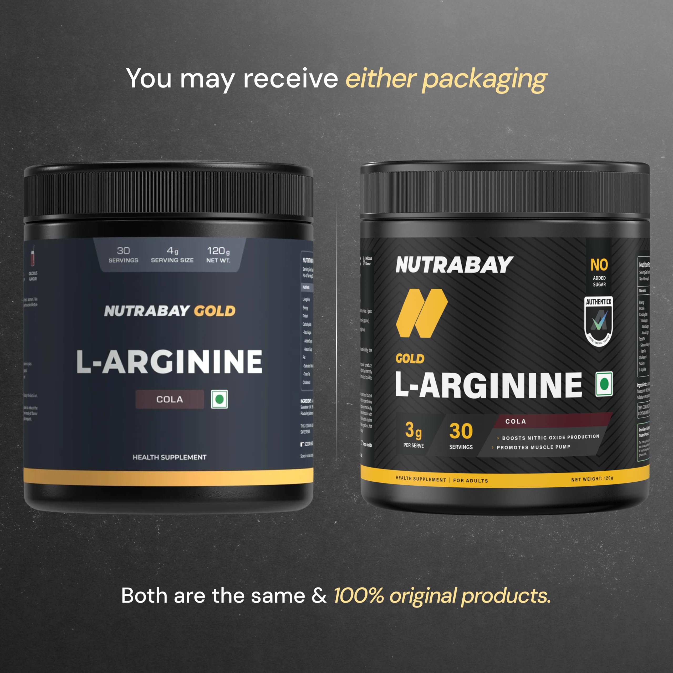 Nutrabay Gold L-Arginine Supplement Powder 120g, Cola Flavor – Pre Workout Amino Acid for Endurance, Muscle Building & Faster Recovery | Tested for Purity | Authentic — Amazon image 2