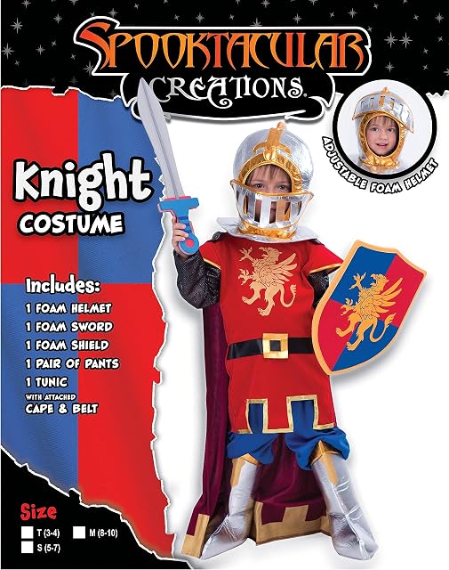 Foto 2 de 8 de Spooktacular Creations Disfraz de juego de rol de Knight Deluxe (s (5-7 años))