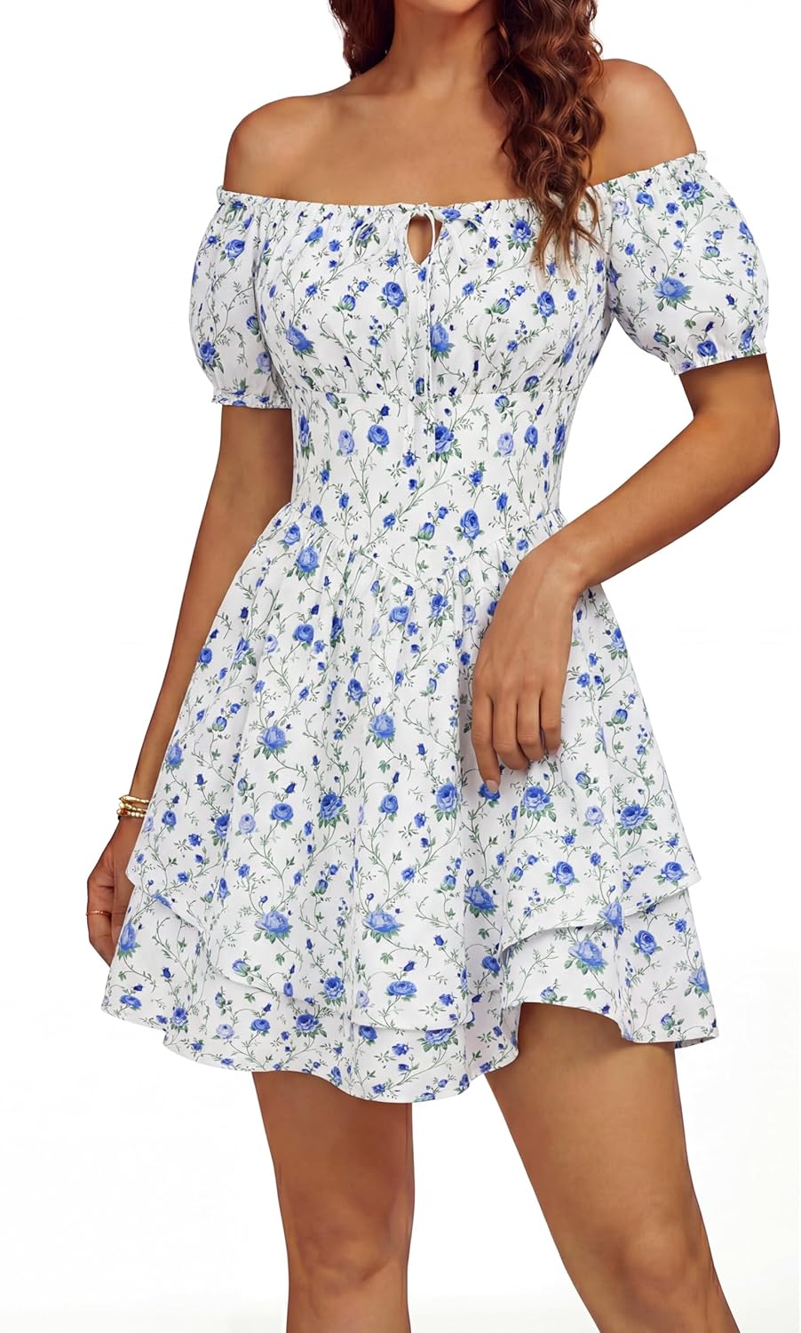 Scarlet Darkness Floral Corset Dress Summer Dresses for Women Girls 2026 Short Milkmaid Sundress with Pocket