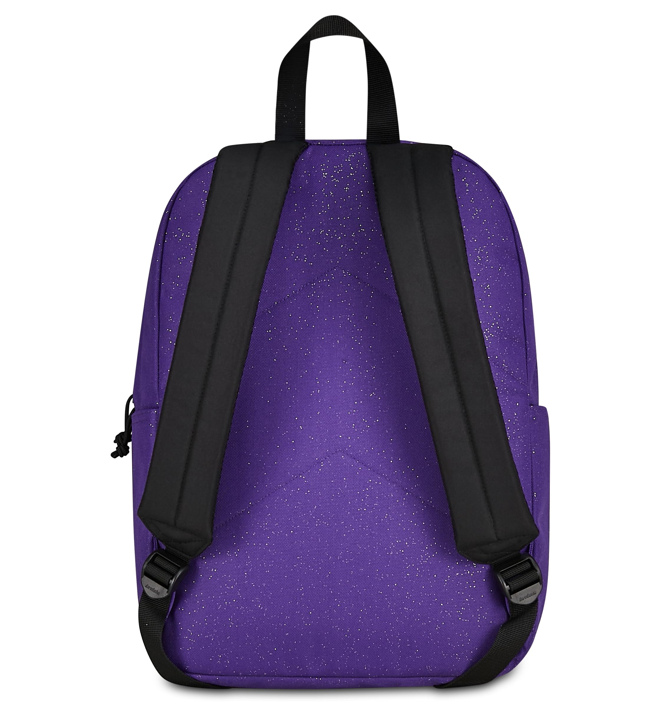 Invicta Zaino Scuola Carlson Shine, Viola, 24 L, Effetto brillantini, Monoscomparto, Tasca interna con zip, Scomparto porta pc ablet, Tasca laterale portaborraccia, Scuola media e superiore, Ragazza