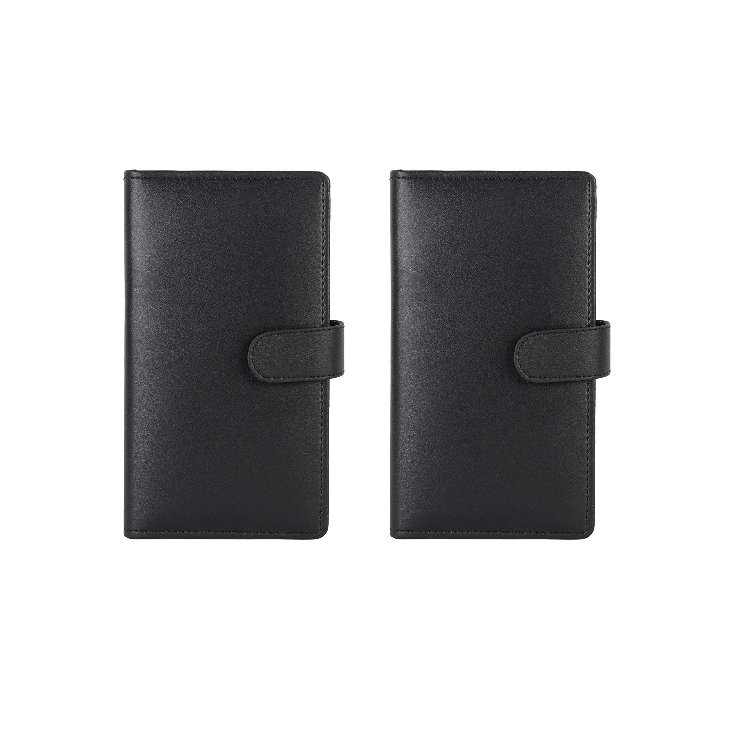 AmazingHind Pack of 2 Memo Note Pad/Memo Note Book with Sticky Notes & Clip Holder in Diary Style with Magnetic Closure (2)