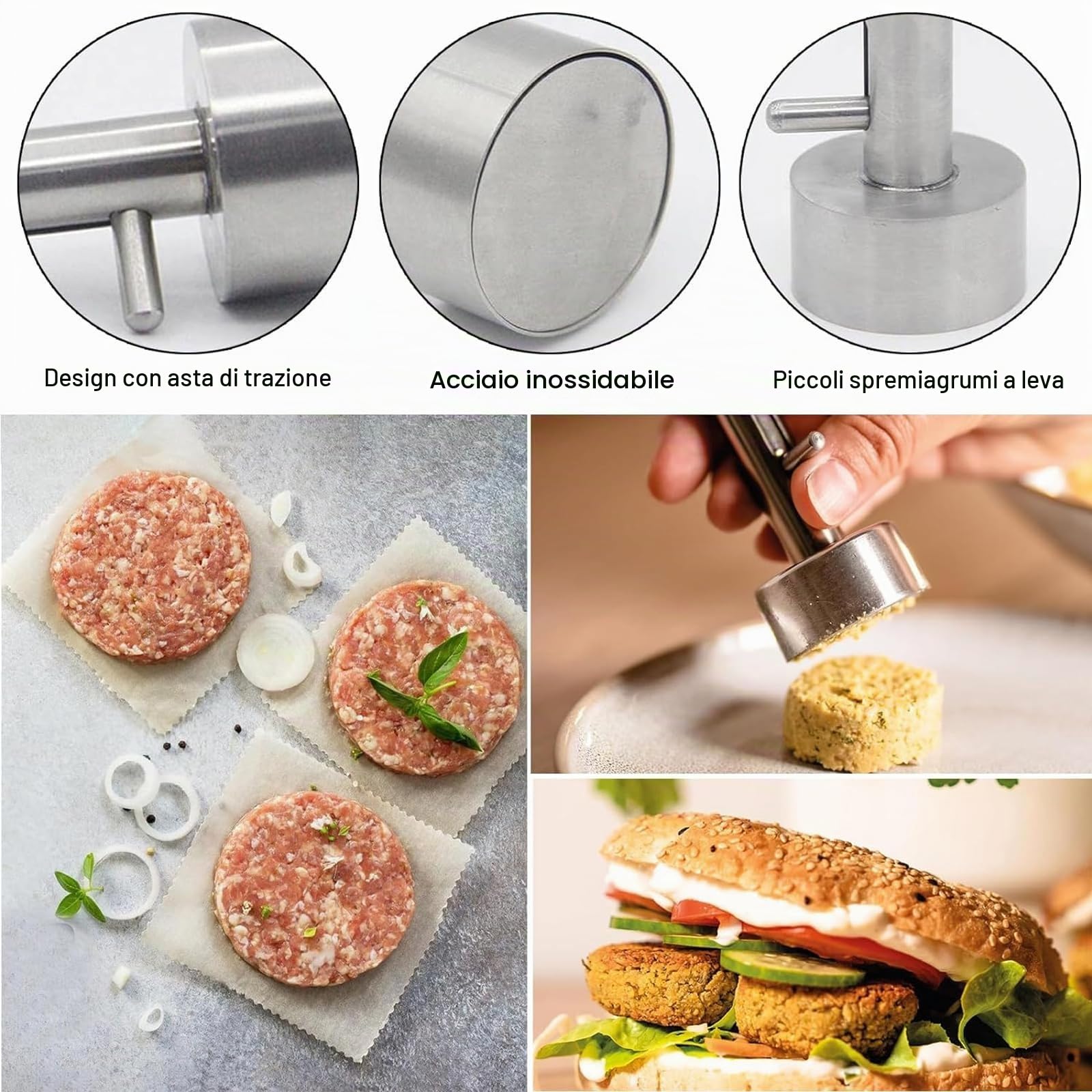 Falafel - Pala per polpette, in acciaio inox, antiaderente, per cucina, casa, ristorante