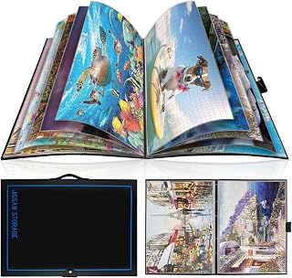 ALL4JIG Large Puzzle Binder: Space-Saving Storage for 20 Puzzles (500-1000 Pieces), HD Film Pockets, Portable Organizer for Jigsaw Lovers