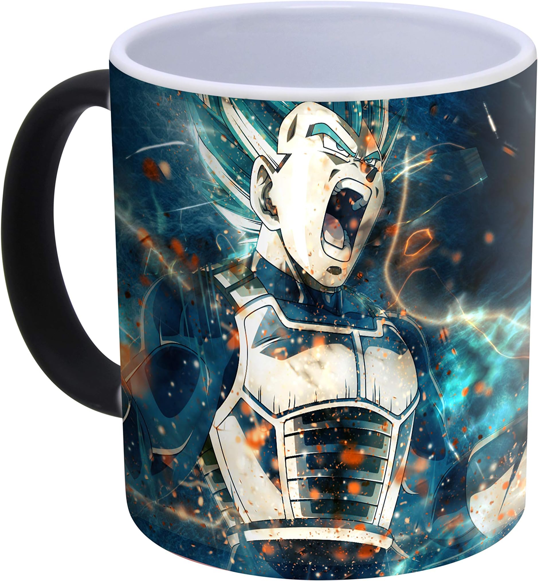 Super Vegeta Super Saiyan Heat Changing Ceramic Coffee Mug - 300ml