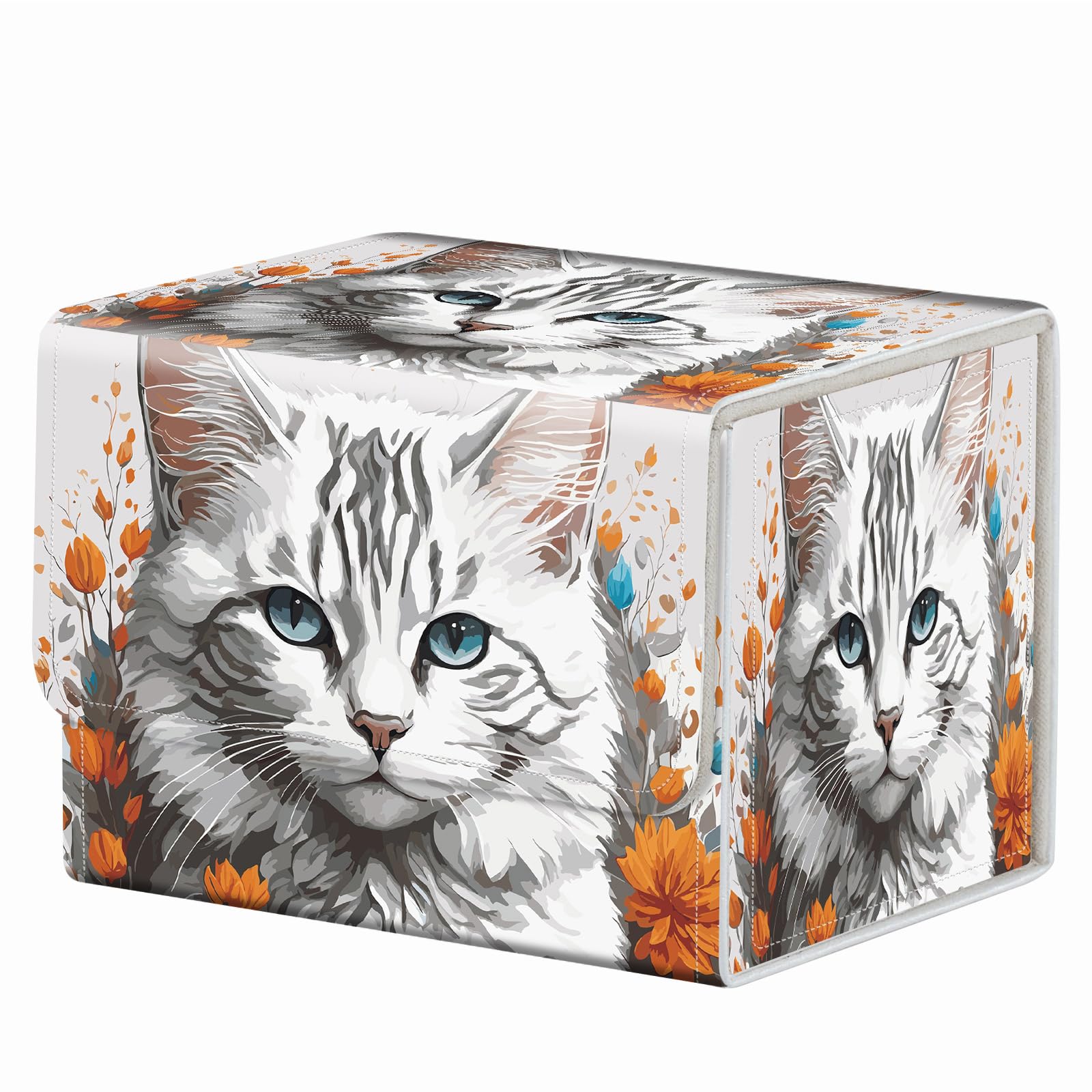 Strong Magnet Card Case Deck Box Mtg Card Box Playing Card Box Magic Deck Box Tcg Up to 200 Cards Creative Pattern Trading Card Storage Box for