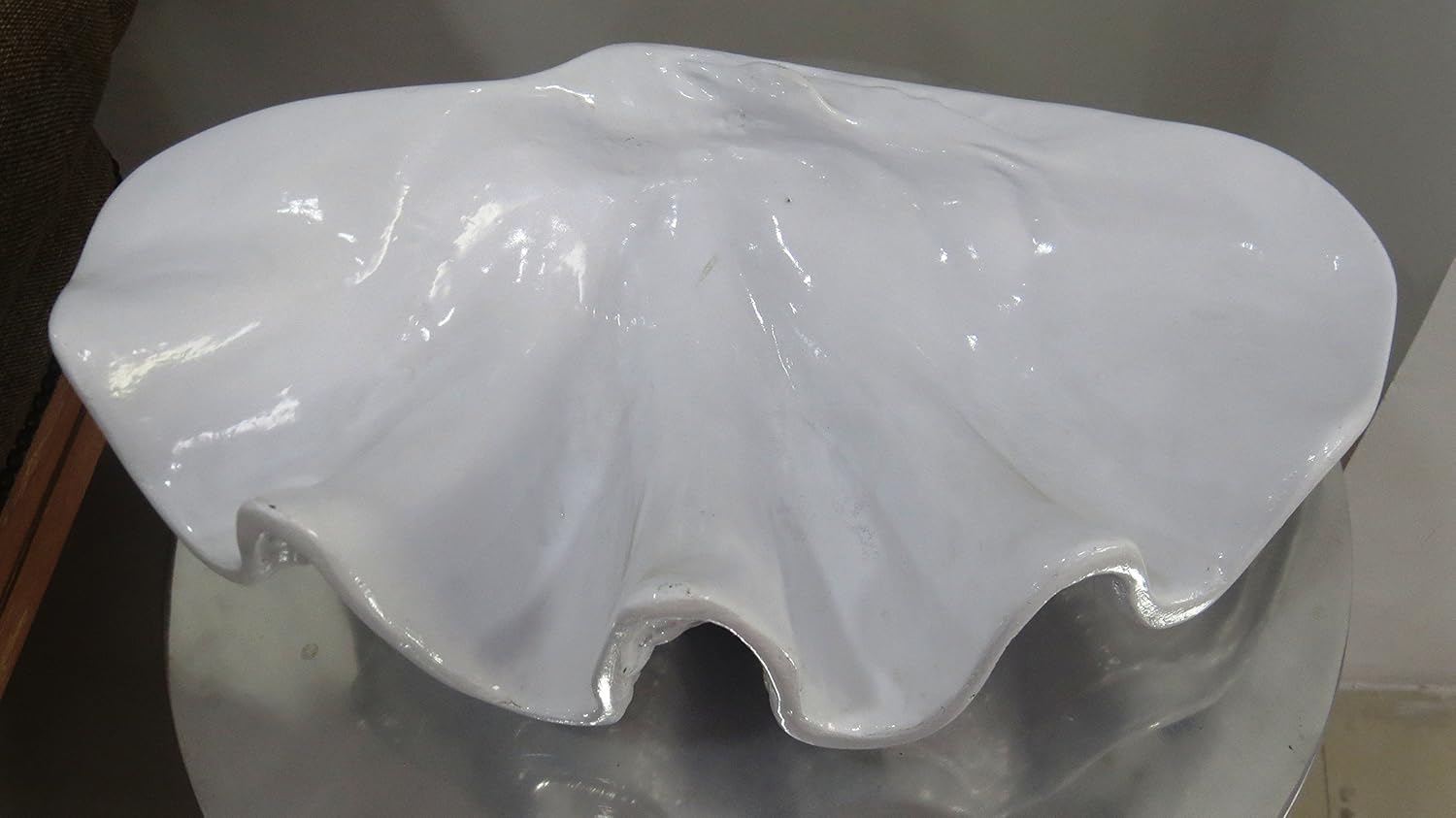 Large White Clam Shell Beautiful Seashell Bowl