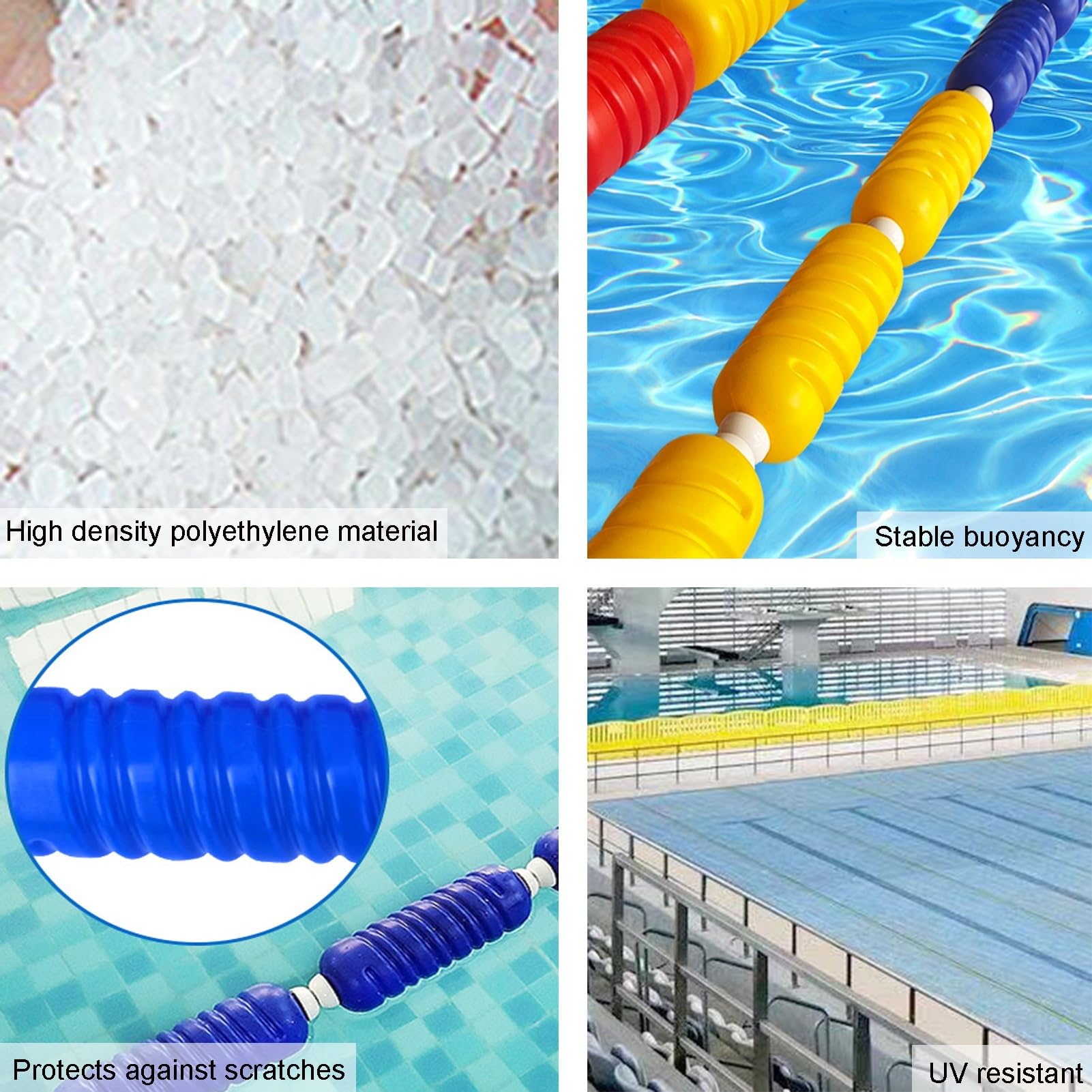 XLIHAWY Swim Lane Floating Rope, Protection from Injury Floating Pool Rope Floats, Divider Equipment to Divide Swim Race Lanes (Color : Nylon Rope, Size : 7m)