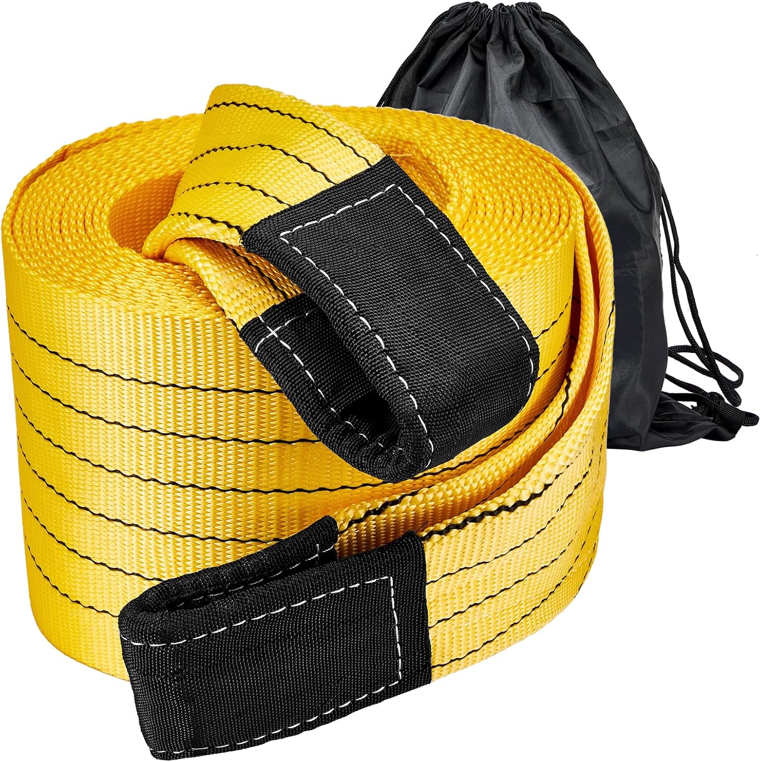 Heavy Duty Recovery Tow Strap 20ft x 7.1 Inch - 90,000lbs Break Strength (50 US Tons),Tow Rope for Trucks, Jeeps, SUV, Tractor, Van, Bus, RV & Off-Road Vehicle Recovery