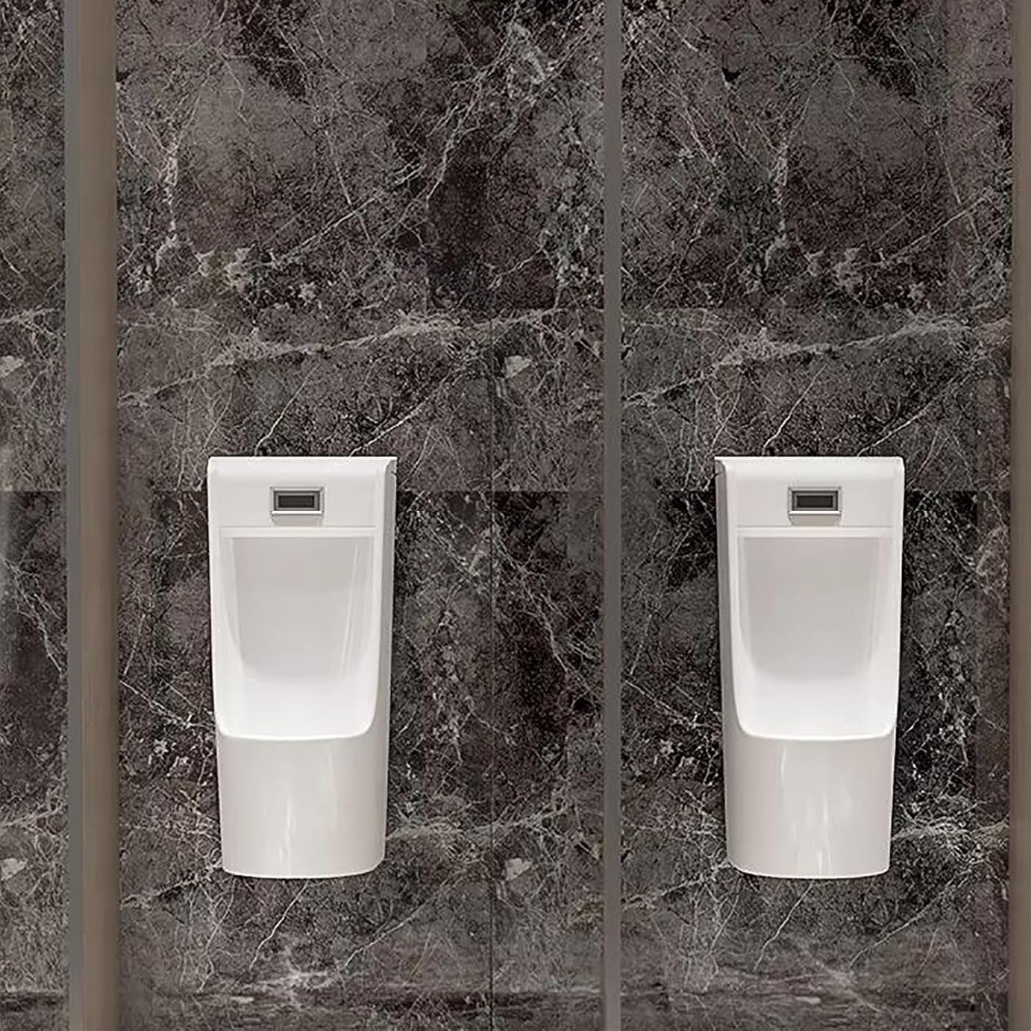 Orinal de pared para hombre, inodoro de porcelana con descarga por inducción, diseño a prueba de derrames, ideal para garaje o baño, fácil de limpiar, acabado blanco
