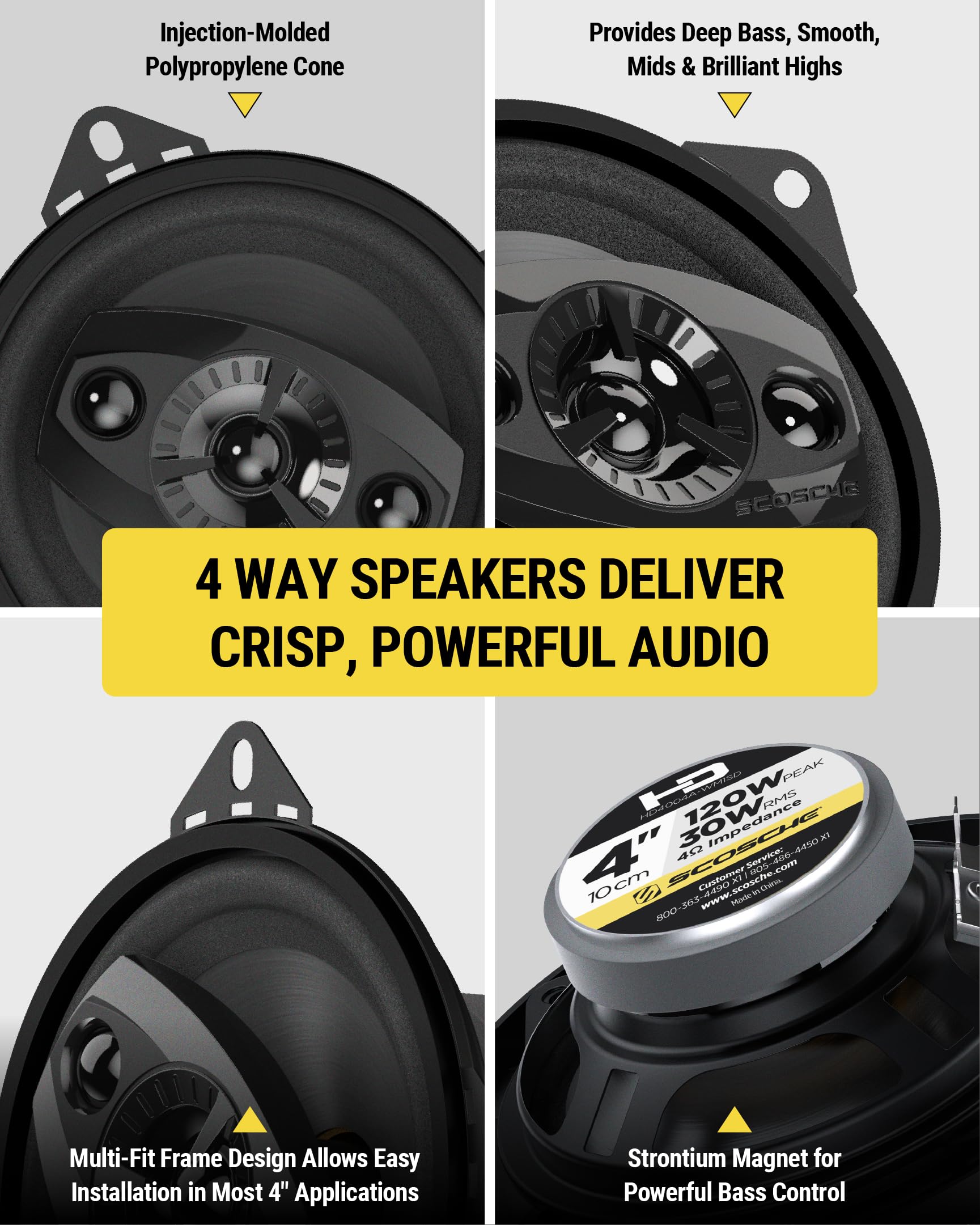 Amazon.com: Scosche HD4004A-WM1SD - High-Performance 4