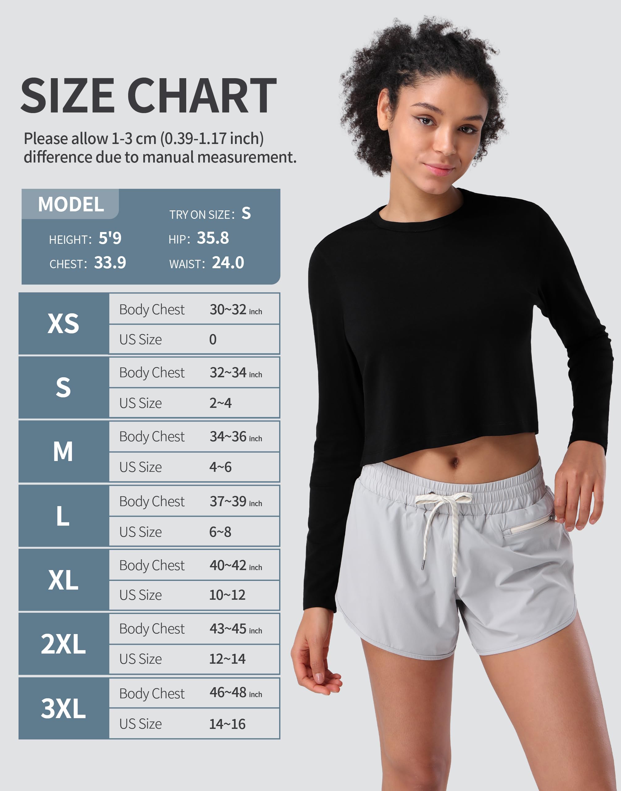 Pioneer Camp Camiseta corta de manga larga para mujer, para entrenamiento, viscosa de bambú, holgada, atlética, gimnasio, yoga, correr