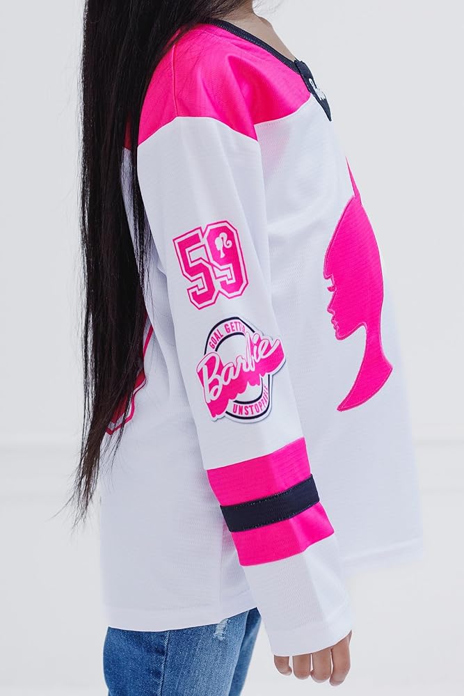 Amazon.com: Barbie Toddler Girls Mesh Hockey Jersey Long