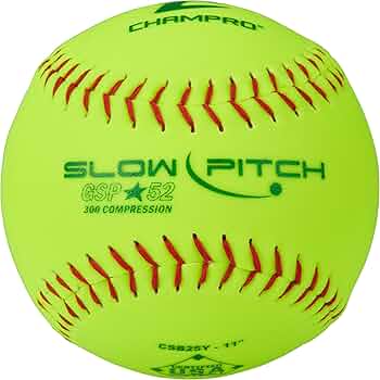 PHINIX Slow-Pitch Softballs Professional Quality Practice Competitions 11 12 Options Cor 52 Comp 300 12 Inch Box Of 12