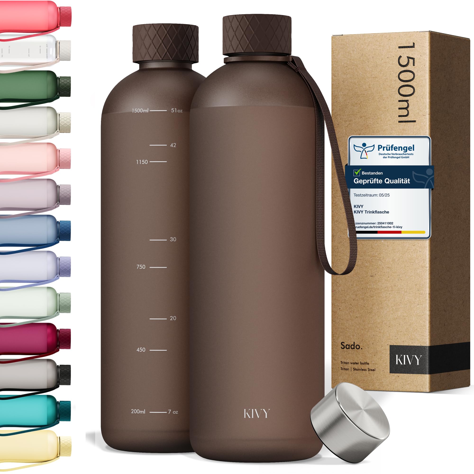 KIVY Tritan-Wasserflasche der 2. Generation