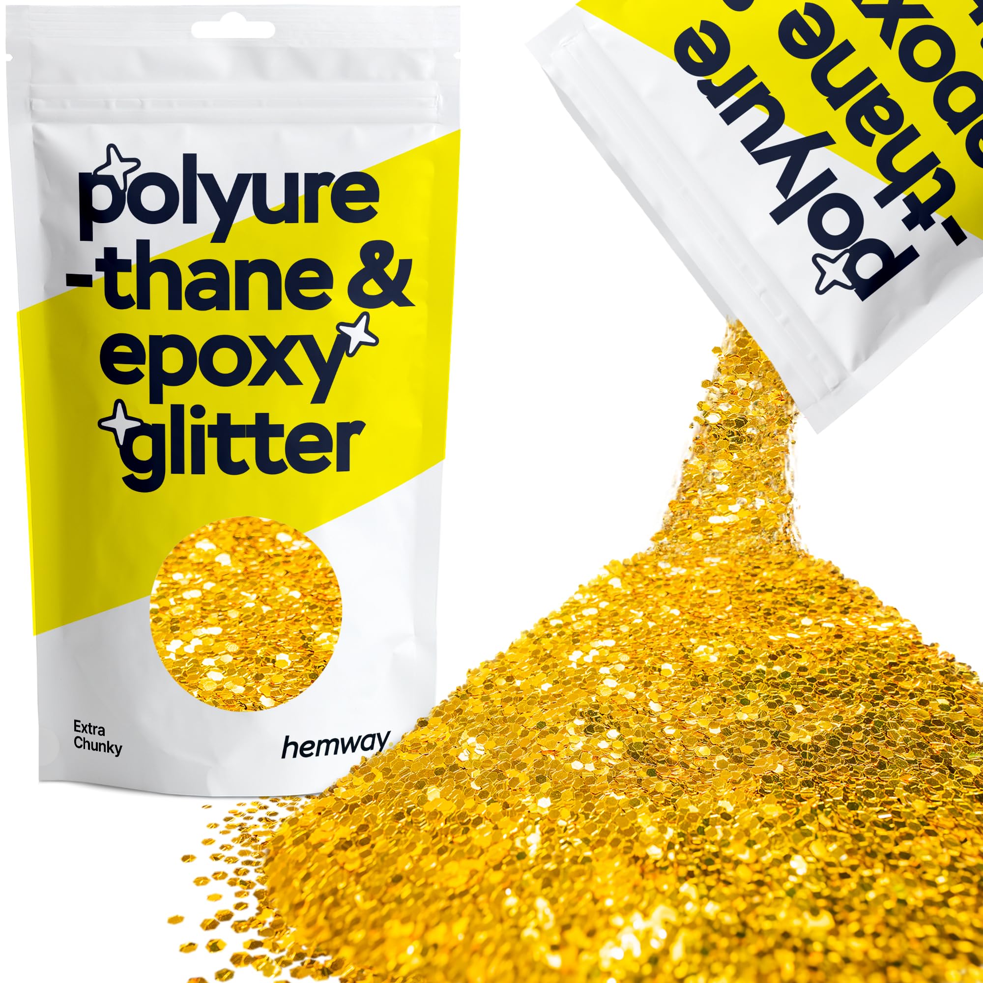 Hemway Resin Glitter Bronze Brown 100g Super Chunky | Polyurethane & Epoxy Glitter for Resin Crafts, Tumblers, Coasters, Floor & Table Art — view 242