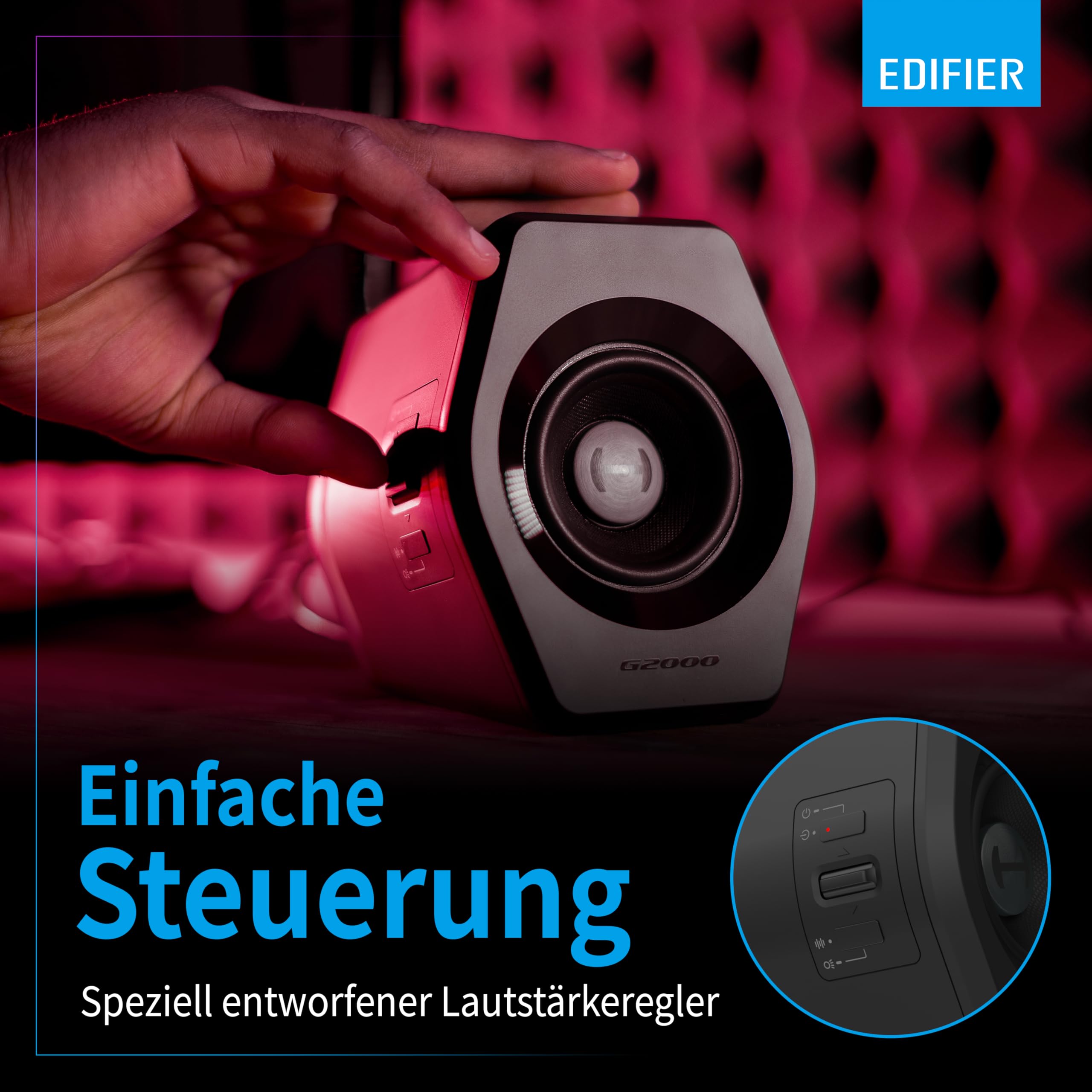 Aktivboxen Edifier G2000 2.0 Bluetooth Gaming RGB schwarz