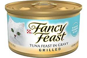 Purina Fancy Feast Grilled Wet Cat Food: Tuna Feast in Gravy (Pack of 24)