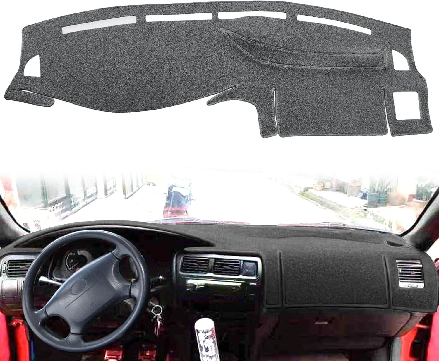 Dash Cover Mat Custom Fit for Toyota Corolla Dashboard Pad Cap Carpet Protector K264 (Black)