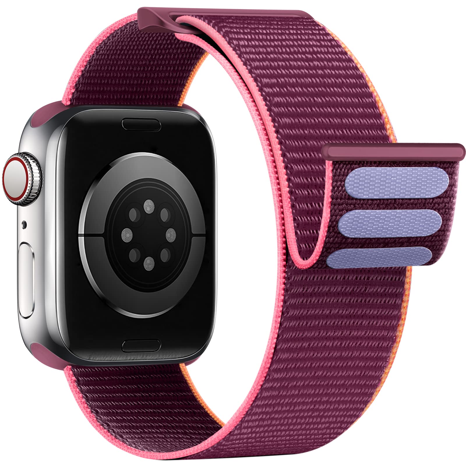 Yoohoo Nylon Straps Compatible with Apple Watch Straps 44mm 45mm 46mm 49mm 42mm(Series 3/2/1)Women Men,Upgraded Soft Nylon Replacement Bands for iWatch Series 11 10 9 8 7 6 5 4 3 2 1 SE3 Ultra3/Black — view 29