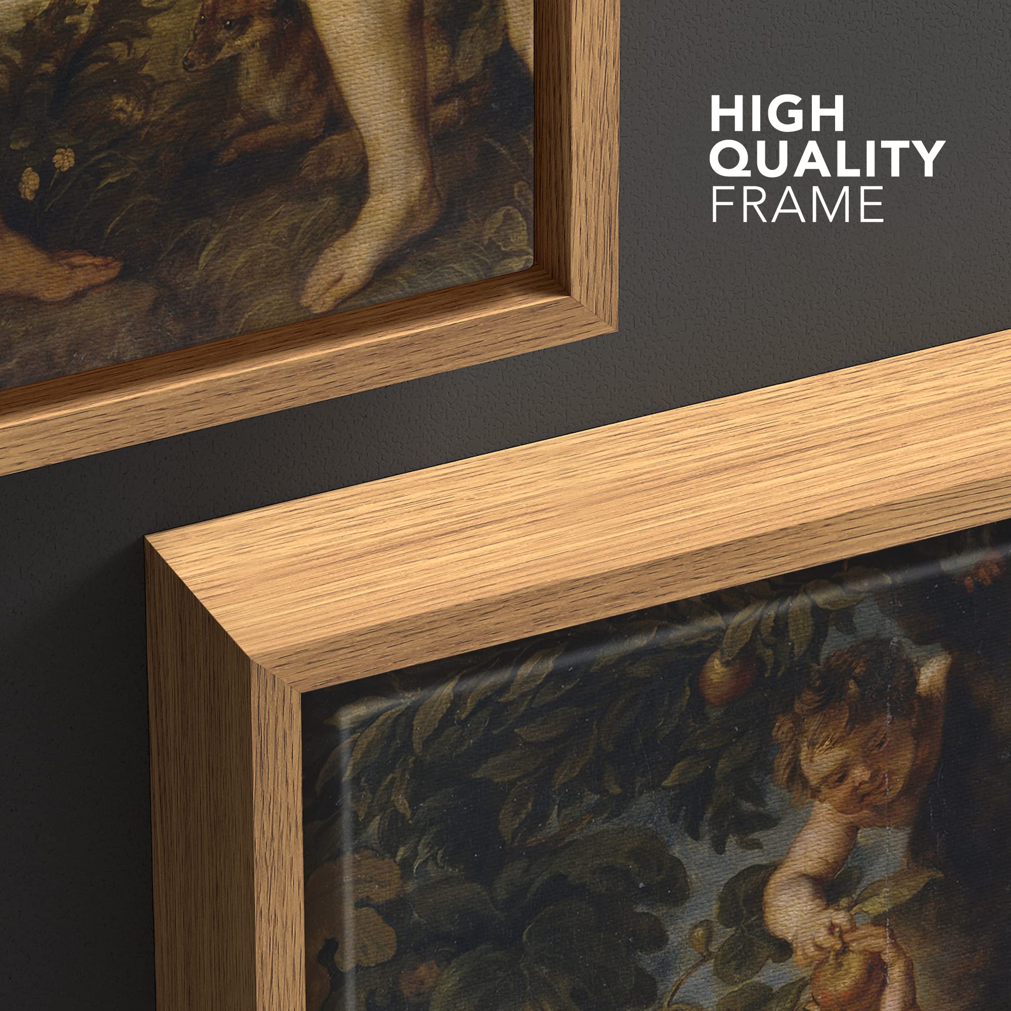 Amazon.com: wall26 - 1628-29 年彼得·保羅·魯本斯的《人類墮落》油畫- 巴洛克風格- 亞當、夏娃、魔鬼、天使-  裱框帆布藝術家居藝術- 40.6 x 60 公分天然: 居家與廚房