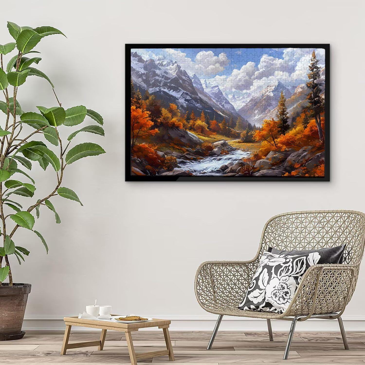 Drewniane puzzle dla dorosłych 1500 sztuk | Krajobraz górski | Zabawki edukacyjne | Puzzle dla dorosłych i dekoracje rodzinne | Rozmiar 87 x 57 cm | Prezent dla dorosłych | Prezenty świąteczne