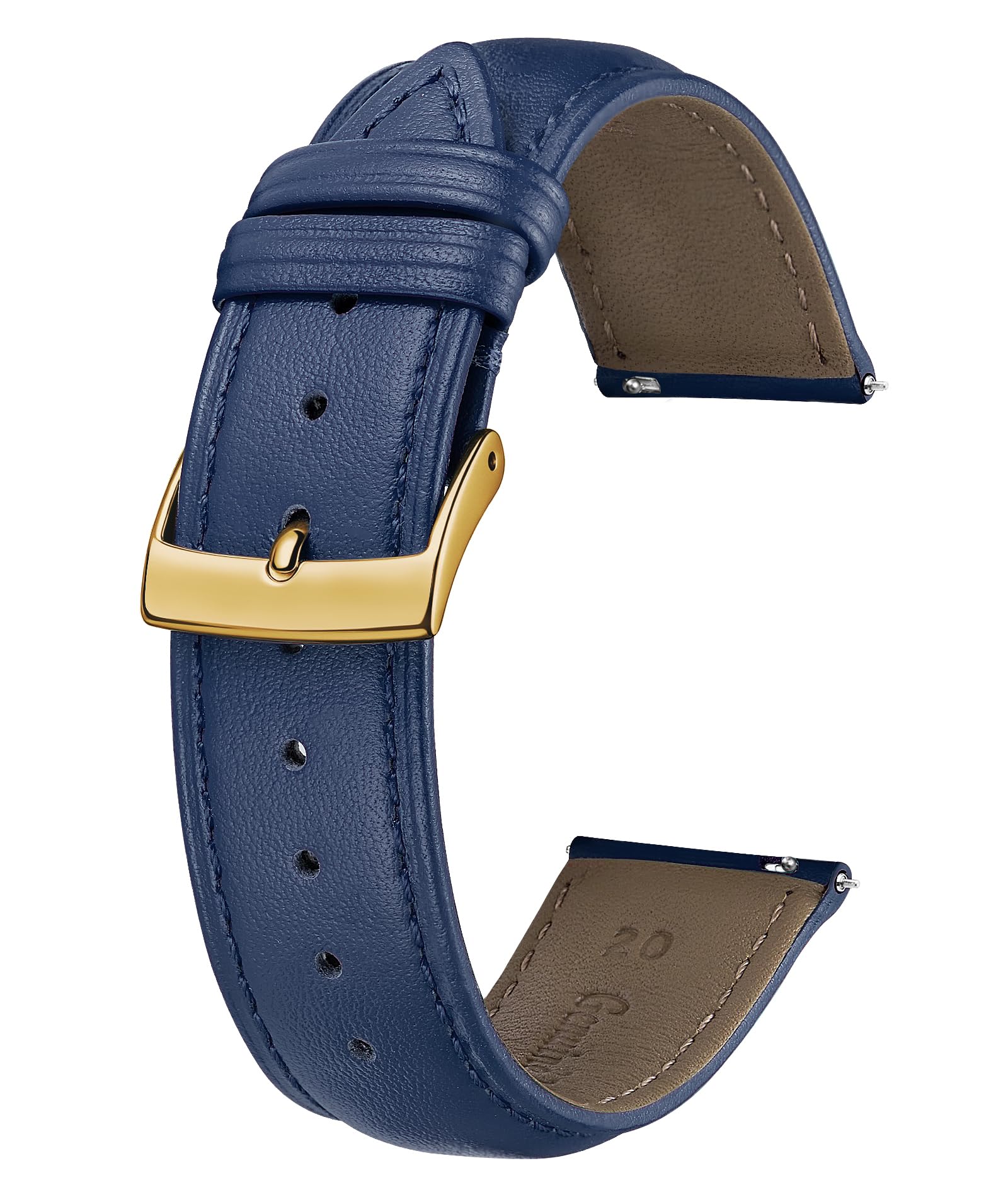 BINLUN Leather Watch Bands Quick Release Premium Calfskin Replacement Watch Strap Multicolors Watchbands for Men Women 12mm 14mm 16mm 18mm 19mm 20mm 21mm 22mm