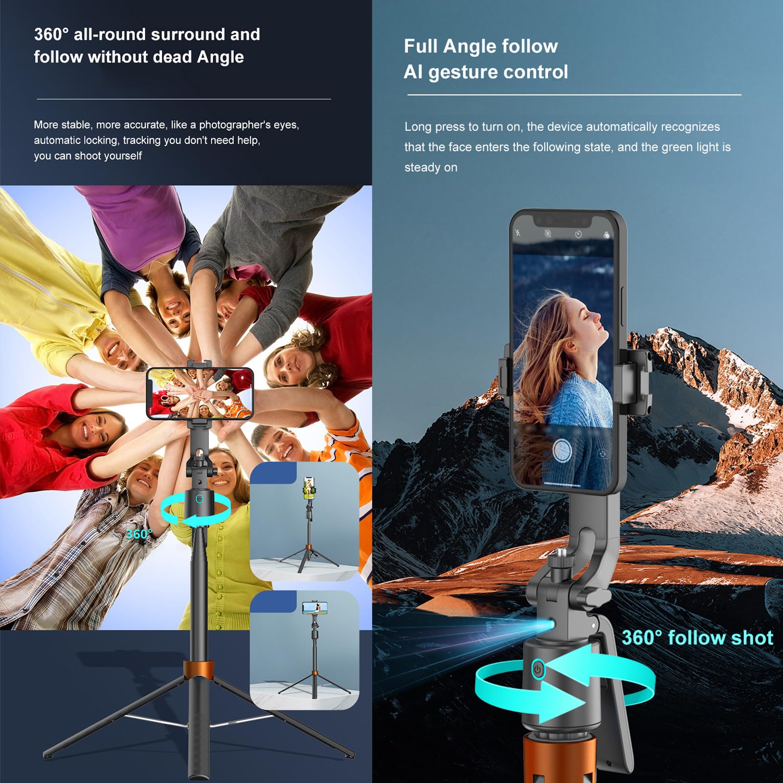 Perche à selfie avec trépied Bluetooth avec Télécommande pour téléphone Portable rotatif à 360° G7 1m - Prix en Algérie | DZ