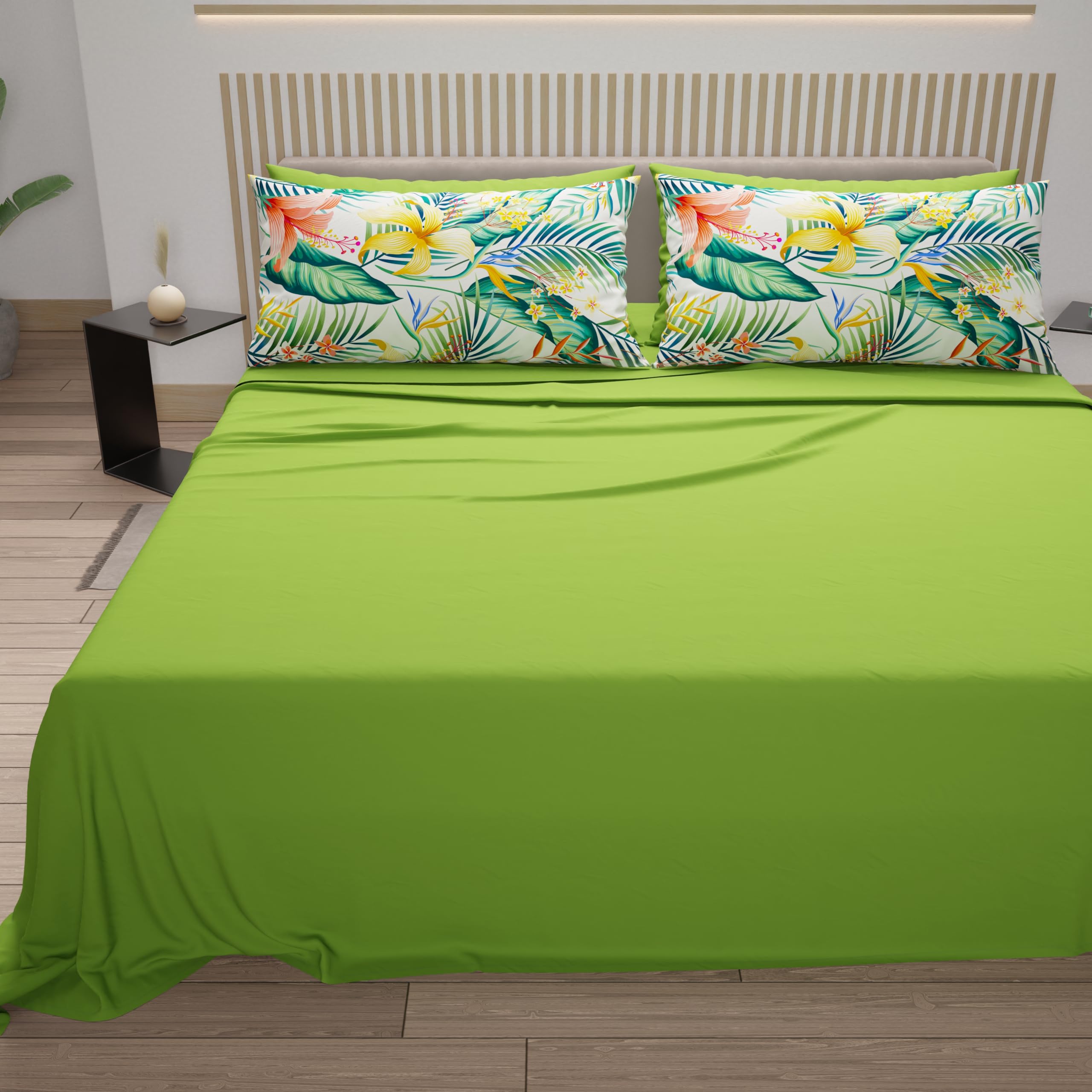 PETTI Artigiani Italiani, Cotton Sheets with Pillowcases in Digital Print, Single Bed Sheet, Single Bed Set, Havana - Image 4