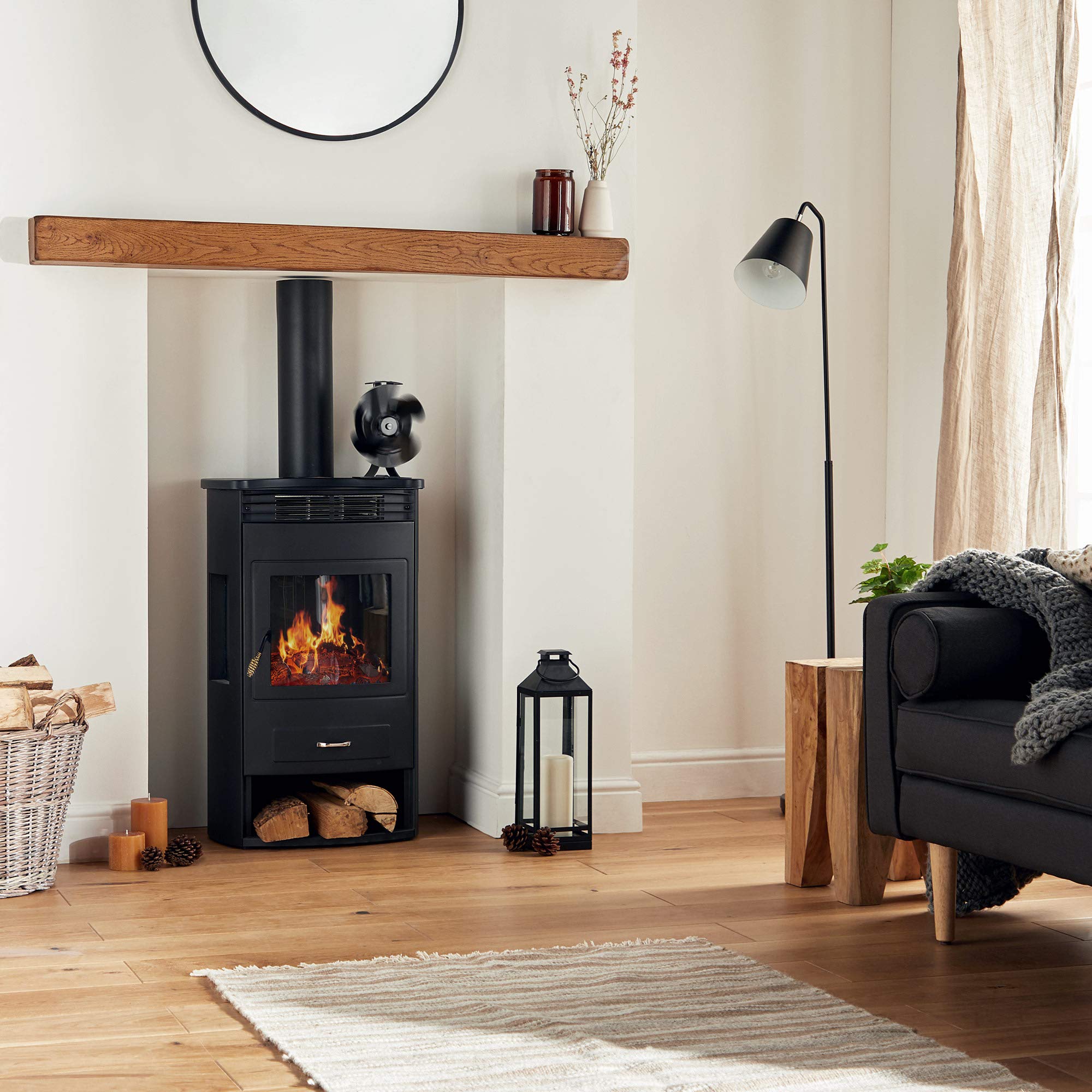 VonHaus Stove Fan – Log Burner Fan with 4 Blades, Heat Powered Fan for  Wood/Log Burners, Fireplaces, Stove Heaters – Silent Operation, Eco  Friendly Circulation, Self Powered, 2 Year Warranty : Amazon.co.uk: Baby  Products