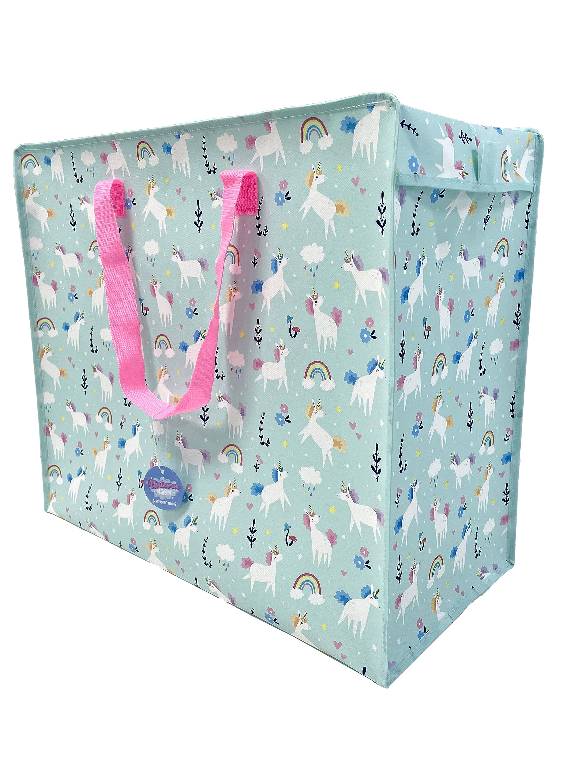 Puckator Men's Multicolour Unicorn Magic Zip Up Laundry Storage Bags - Washing Basket - Large Storage Bags - Laundry Basket - Room Accessories For - Laundry Storage - Big Bags - Clothes Bin - Laundry Bins