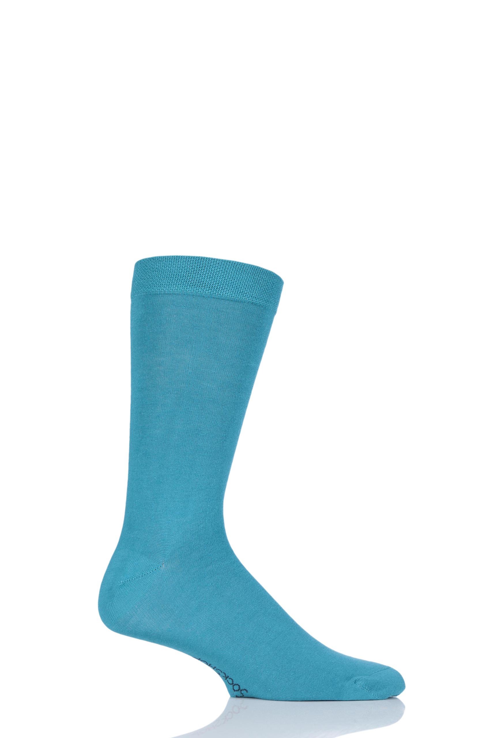 Sockshop Men's Beneath The Waves Colour Burst Plain Bamboo Socks With Smooth Toe Seams Pack Of 1 6-11