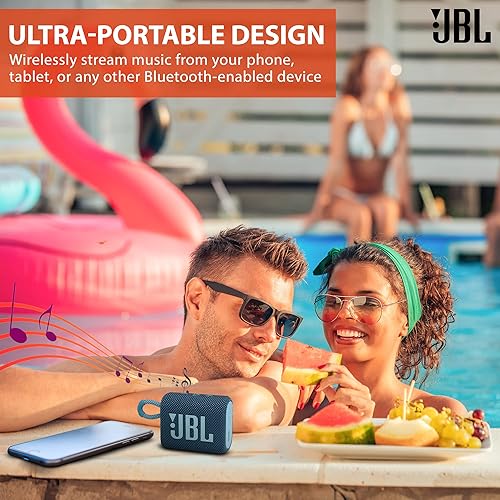Miniatura 5 de JBL Go 3 - Altavoz inalámbrico Bluetooth portátil, IP67 impermeable y resistente al polvo, batería incorporada - Azul - Solución integral de tela de