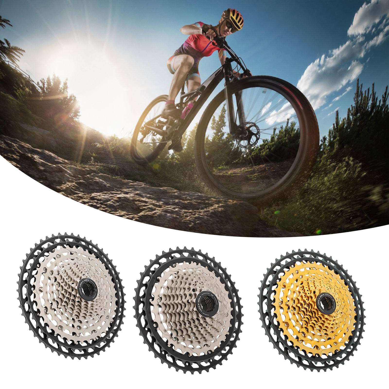 Rennräder 12-Gang Kassetten Ersatz Hohlkettenrad Fahrräder Kassetten Schwungrad für Mountainbike Rennrad Mountainbike Schwungrad