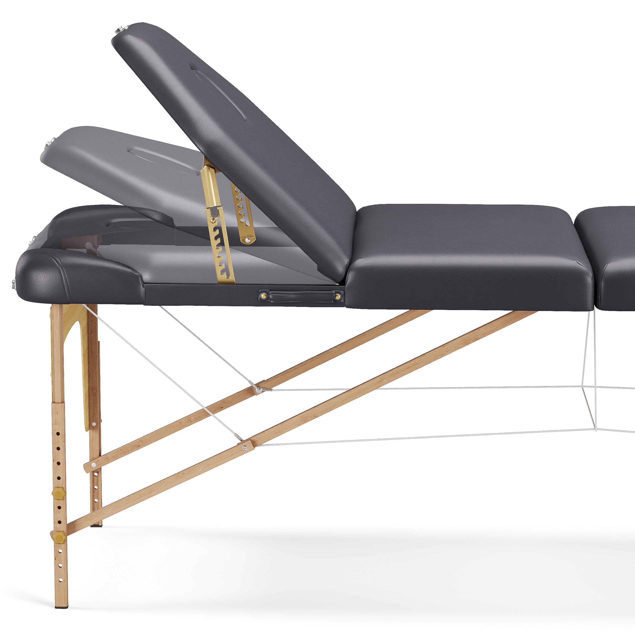 BELTOM® Nouveau Modèle Table de Massage 3 Zones Portables lit esthetique Reiki - Noir